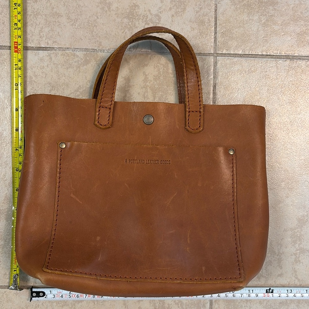 Preowned Portland Leather Goods crossbody tote in brown